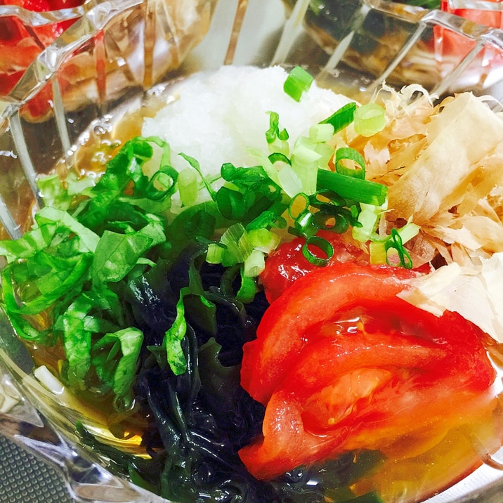 サラダお蕎麦でなんちゃって冷やし中華?